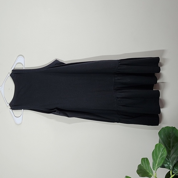 MADEWELL Brightside Ruffle Tank Mini Dress tiered Black Summer Basic medium - Picture 8 of 9